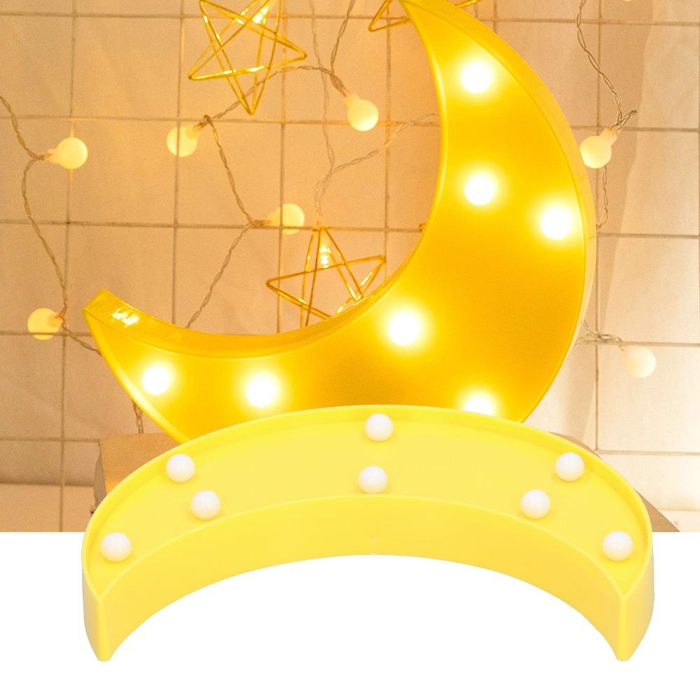 Crescent Moon Night Lamp Moon Shaped LED Night Light Portable Ambient Lamp  Nursery Room