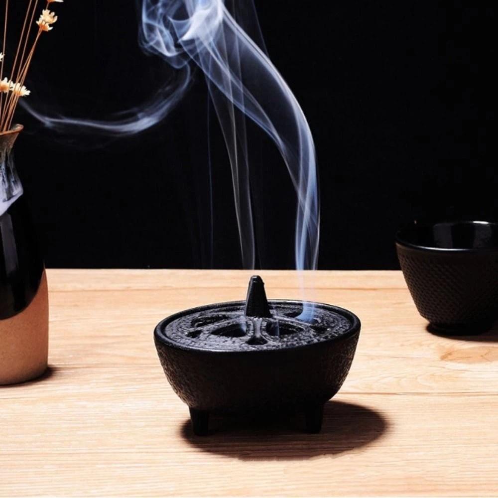 Heat Resistance Cast Iron Incense Burner Tripod Creative Cast Iron Incense Censer  Tea Table