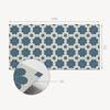 Self-Adhesive Panel With Print - Perfect For The Kitchen 100x50 Cm Floral Checkered Pattern