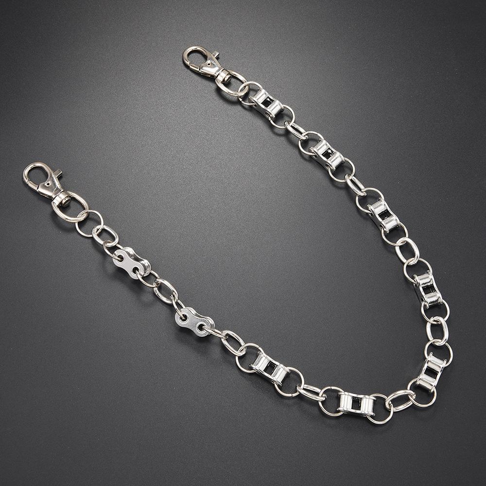 Punk Rock Style Metal Body Chains for Unisex Hip-Hop Personalized Street Biker Chain Fashion Jeans Accessories Pants Chain