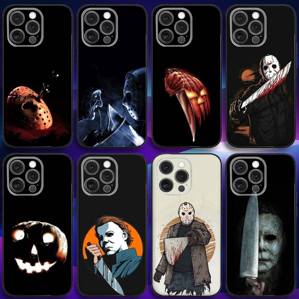 Halloween M-Michael Myers Phone Case For iPhone 16e,16,15,14,13,12,11,Pro,X,XS,Max,XR,Plus,Mini Soft Black Cover