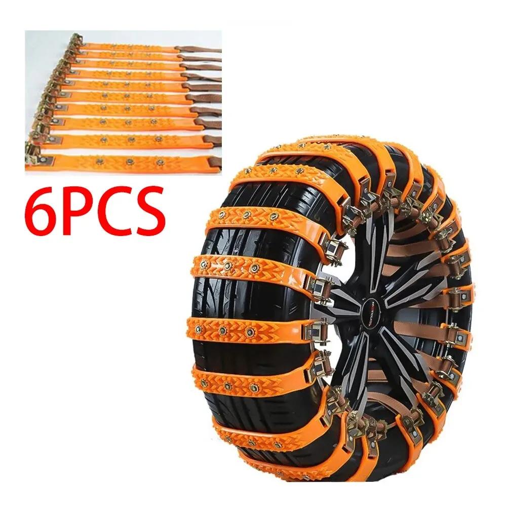 

Anti-Slip Snow Chains for Car Tyre Wheels Crawler Type Adjustable Belt Preventing Skid Winter Outdoor Emergency Safety Accessory