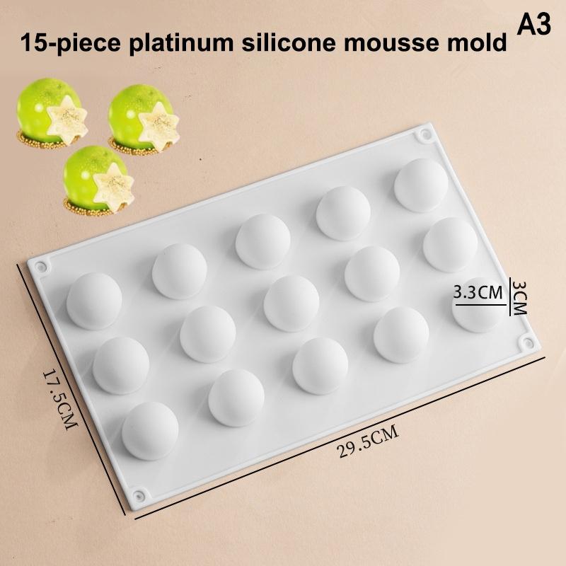 Circle Ball Shape Cake Candy Mold Heart Mousse Mould Cake Chocolate Decoration Silicone Mold Kitchen Dessert Mousse Mold