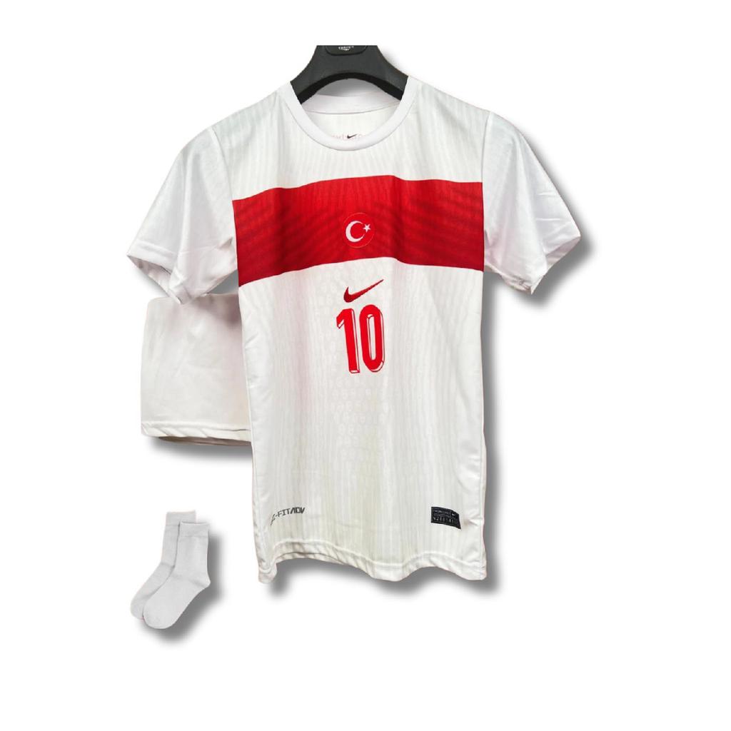 Trkiye Hakan alhanolu White Kids Jersey (jersey-shorts-socks-wristband) Set Of 4