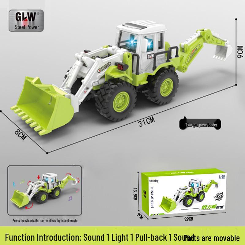 Free Shipping Children's Alloy Excavator & Crane Toy Set