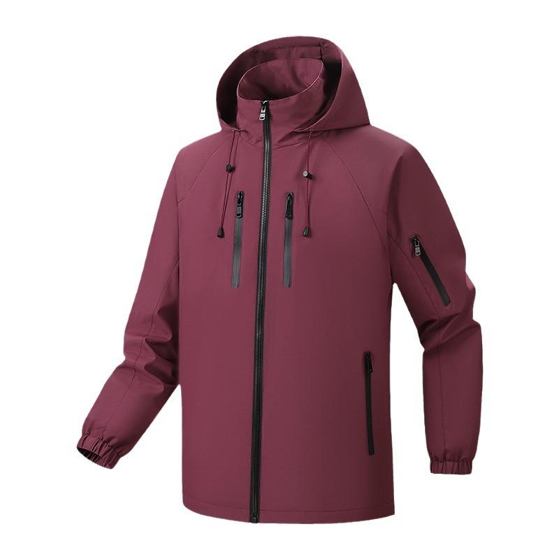Hooded Outdoor Sports Jacket for Men, Spring and Autumn Outdoor Casual Jacket