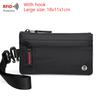 Rfid Credit Card Holder Men Wallets Luxury Nylon Slim Wallet Zipper Key Card Case Male Tactical Purse Coin Purse With Carabiner