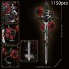 Black Thorn Sword Rose Building Blocks Gothic Style High Difficulty Assembly Model Creative Ornament Dark Style Gift