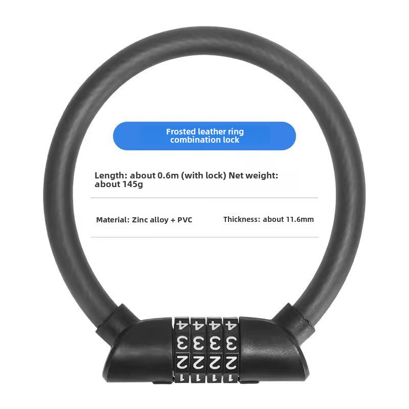 Přenosný zámek s heslem proti krádeži pro kola a elektromobily - silné ocelové lano