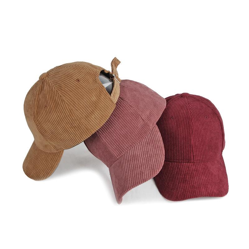 Unisex Korean Style Corduroy Duckbill Hat: Casual Retro Baseball Cap for Autumn & Winter