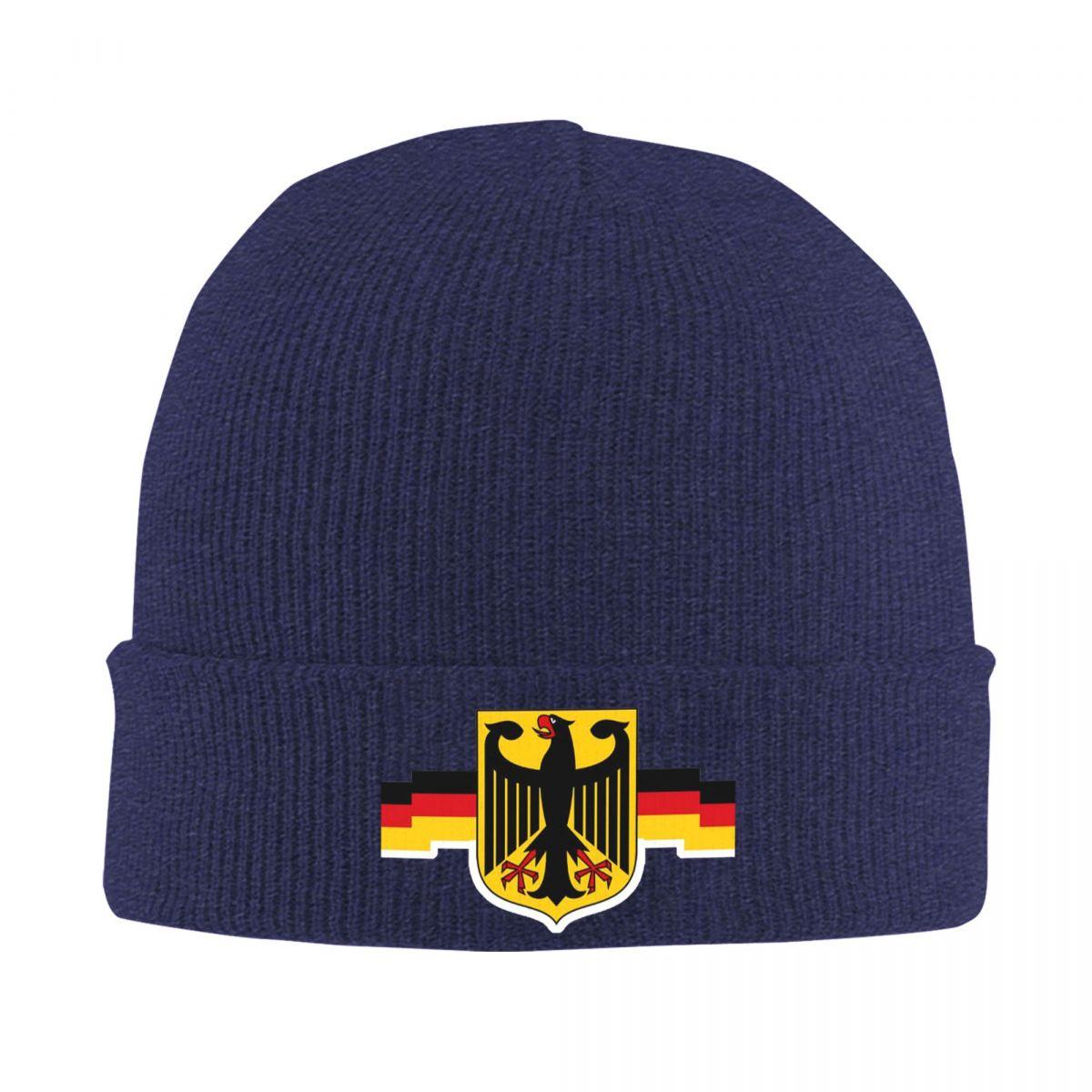 

German Coat Of Arms Empire Flag Warm Knitted Cap Hip Hop Bonnet Hat Autumn Winter Outdoor Beanies Hats for Unisex Adult One Size