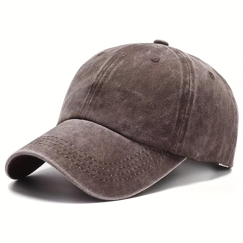 

Washed denim baseball cap, spring and summer glossy board versatile cap, men s and women s retro baseball cap One Size