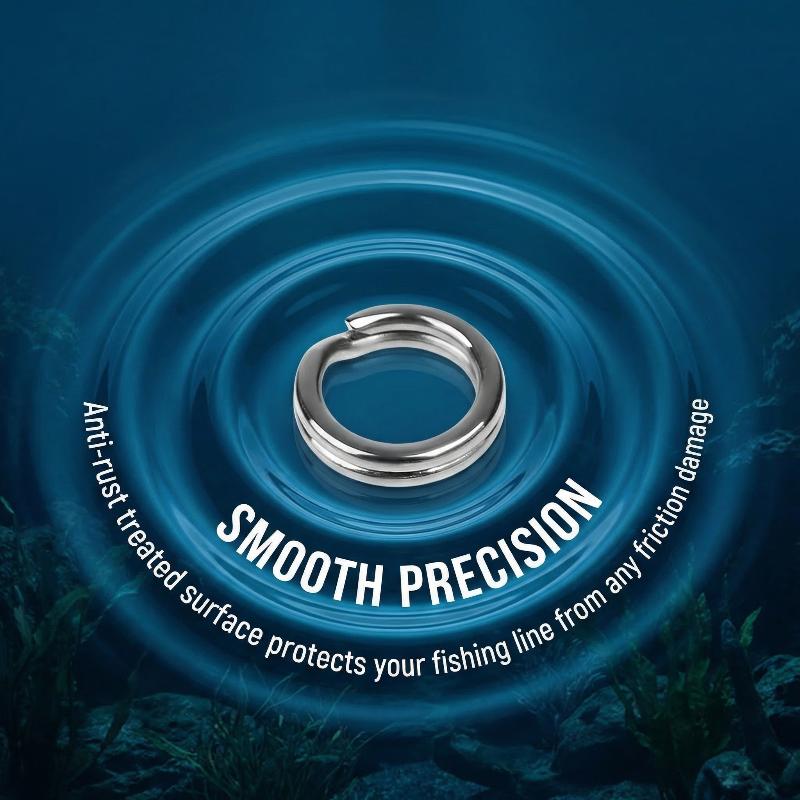 100Pcs Stainless Steel Split Rings Saltwater Fishing Anti Rust Lure Rings For Various Sea Fishing Applications