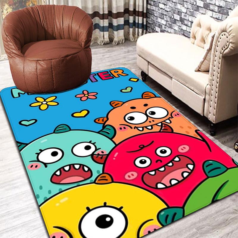 Cartoon Monsters Rug Floor Mat for Living Room or Bedroom Soft and Comfortable Carpet a Gift for Birthday and Holiday.SFF0917550