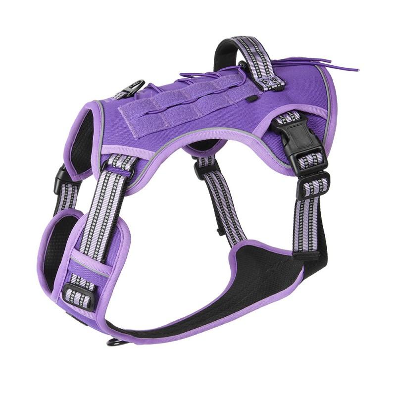 Imbracatura a pettorina per cani Heavy-Duty con sistema Molle per cani di taglia grande, per passeggiate all'aperto, controllo