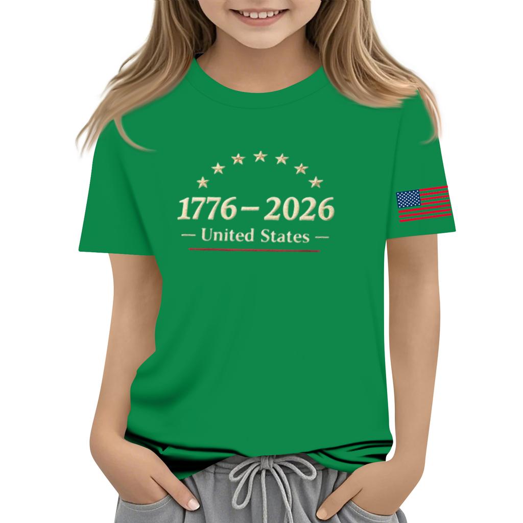 Lässiges Kinder-T-Shirt mit Rundhalsausschnitt, modisches Oberteil