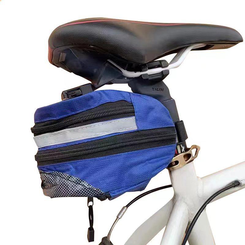 

Bicycle seat cushion bag manufacturers wholesale outdoor mountain bike riding quick unpacking tail bag saddle bag 17X10X9CM синій