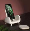 1pc Wireless Charger Compatible For Ios Android Phone 15w Fast Charge Sofa Chair Phone Holder Stand For Home Creative Decoration