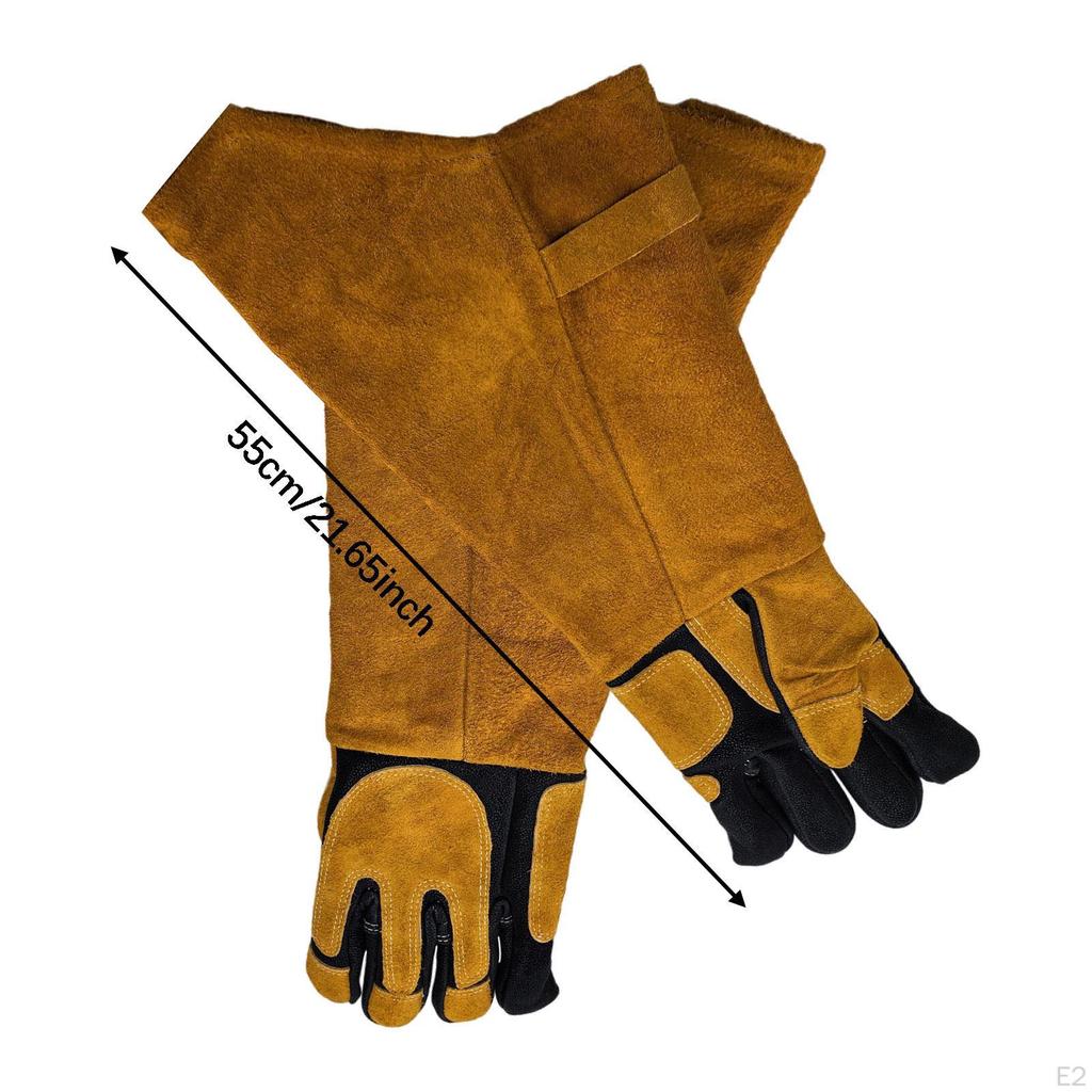 Animal Handling Gloves Anti Bite Thicken Multi Function Reinforced Padding Double Leather for