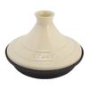 Staub Garnek Tajine 28cm Kopuła Ceramiczna Kompatybilny z IH Garnek Emaliowany Garnek do Gotowania na Parze Termiczny Stylowy 1302823 Kremowy Tajine Podstawa Ceramiczna Gisa czarny kremowy [Staub] -