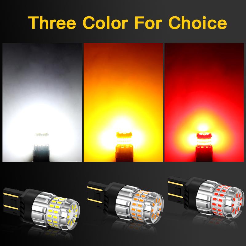 2×7443 7440 LED Turn Signal Light T20 W21W Lamp for Mitsubishi Outlander Sport/RVR/i-MiEV, Yellow Indicator Blub Canbus No Error