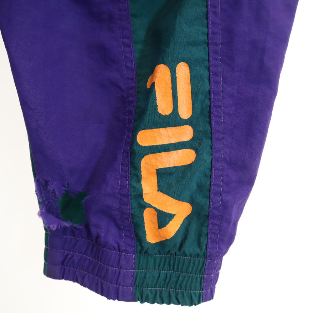 Fila 90s Old USA Made Nylon Jacket M Purple Mesh Lining Men's Used