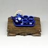 Miniature Teaware Set Model For Children And Collectors With Blue White Porcelain Teapot Cup Tray Doll House Furniture