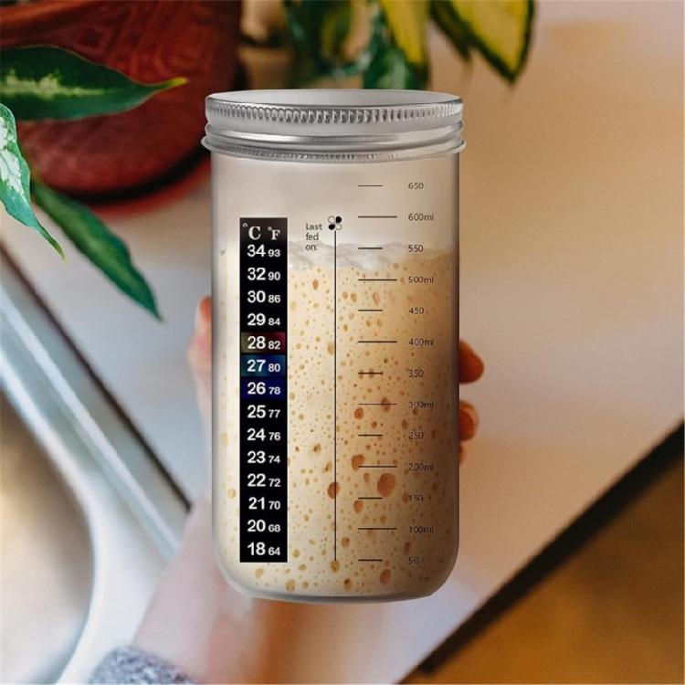 Sourdough Starter Container Glass Jar Set Baking Accessory Sourdough Starter Jar