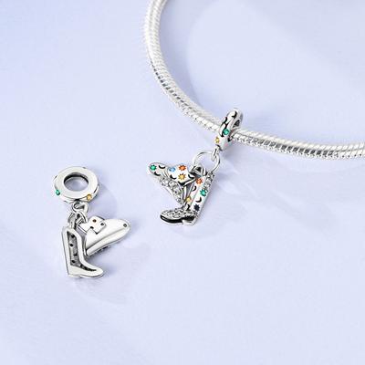 Charms Platawestern Cowboy Boots And Hat Pendants Fit Originalbracelets Charms For Women Jewelry Diy Making Gifts