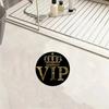 VIP Crown Round Rug Flannel Luxury Entrance Office Hotel Decor Gold Black Elegant Design Premium Quality Floor Mat Royal Style