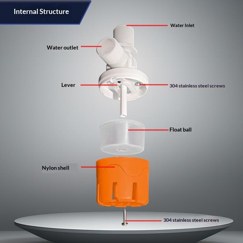 1/2" 3/4" Plastic Automatic Water Level Control Auto Shut Off Float Ball Valve - Tank Pool Water Inlet Valve