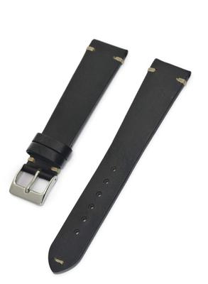 CASSIS Calfskin Watch Waterproof with Replacement X0031331019018M Strap, Back, GRENOBLE, 18mm, Black, Tool,