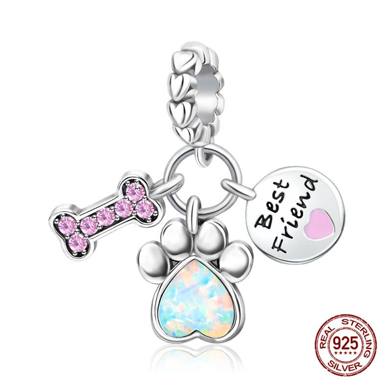 Copper Charms Fits Charms 3Mm Original Bracelet Womens Heart-Shaped Key Charms Beads Diy Fine Jewelry Gifts