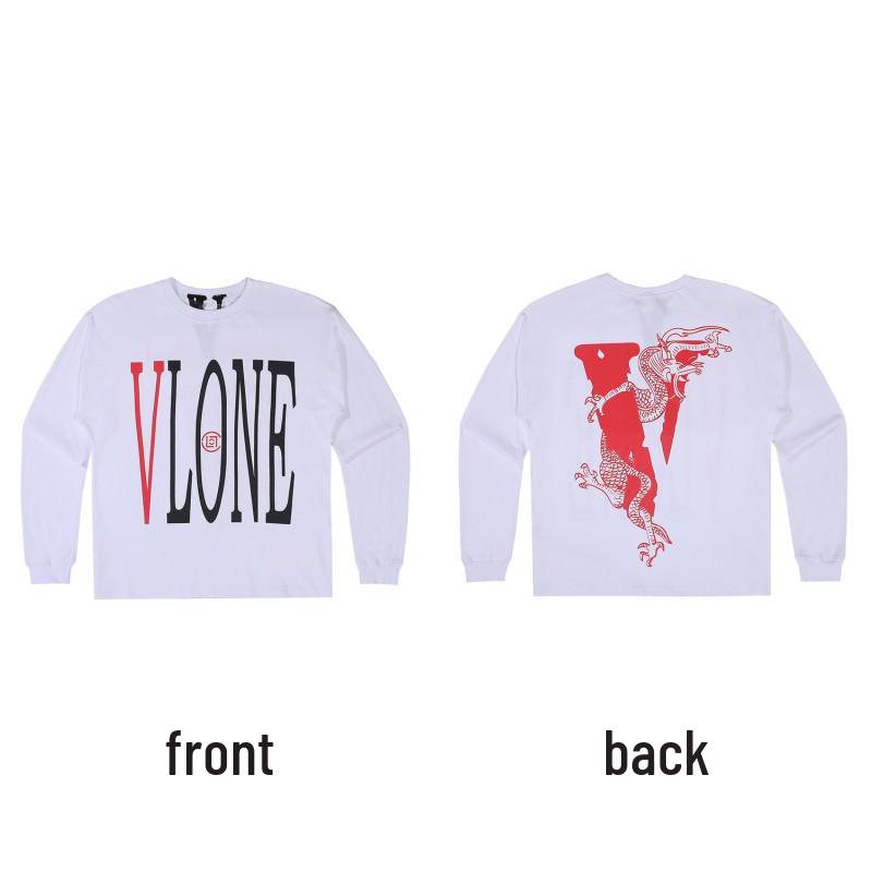 Moletom com Capuz de Manga Longa VLONE Big V Unissex - Estilo Tendência Inspirado em Wang Yibo