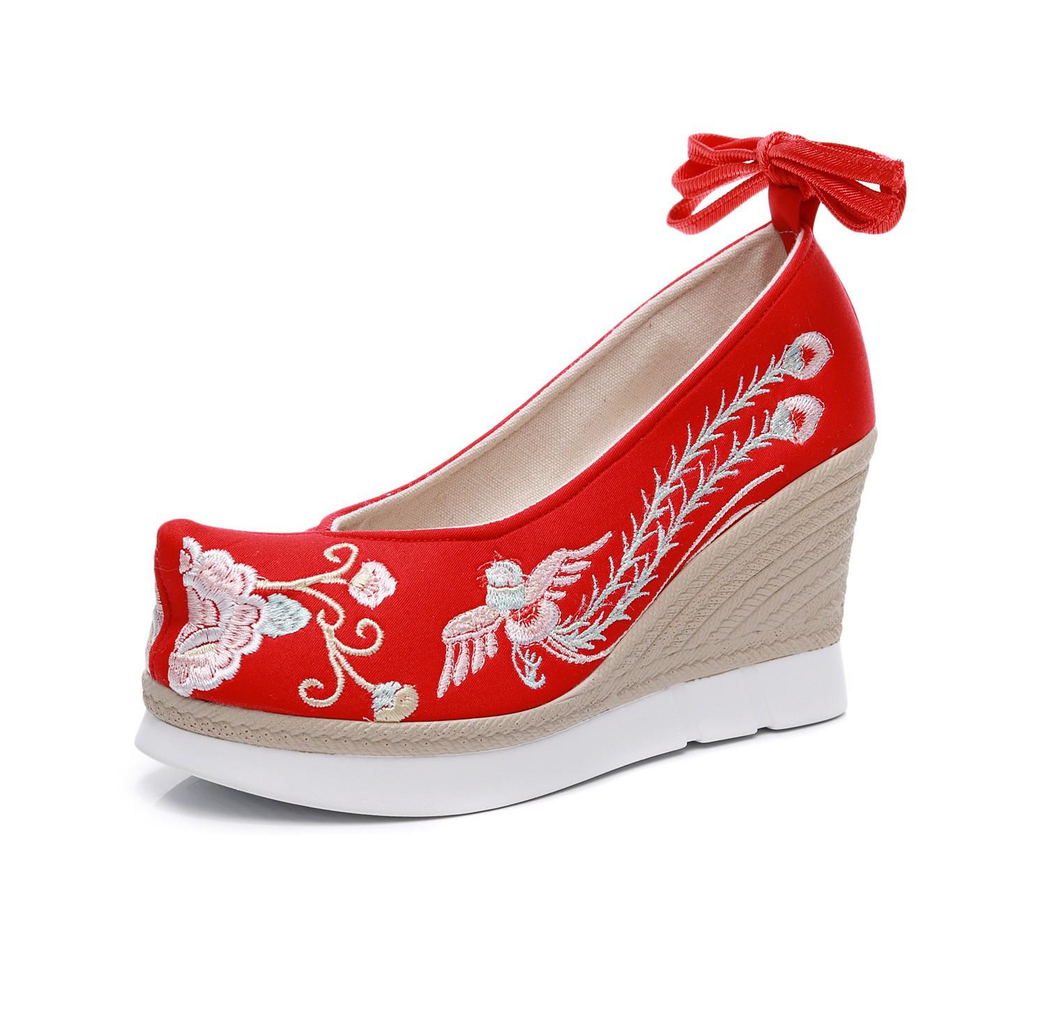 

Litaixin Women s 9cm High Heel Low-Cut Embroidered Hanfu Shoes 37