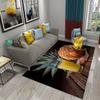 3D Lustiger Ananas Teppich Frisches Obst Muster Teppiche Wohnzimmer Teppich Kinderzimmer Bodenmatte Teppich Fenster Bettseite Heimdekor