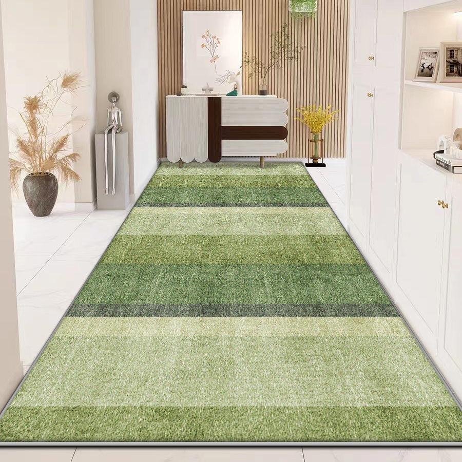 Grey Simple Light Luxury Long Corridor Carpet Runner Senior Decoration Hall Passageway Rugs Stairway Non-slip Floor Mat Washable