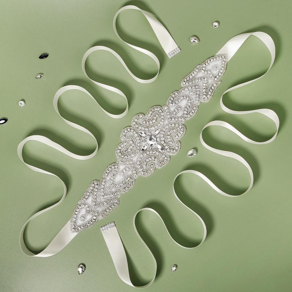 Luxurious Bridal Rhinestone Waistband - European & American Wedding Dress Belt