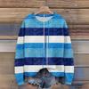 Long Sleeve Pullover Sweaters For Women O Neck Casual Cute Printing Knit Oversized Sweater