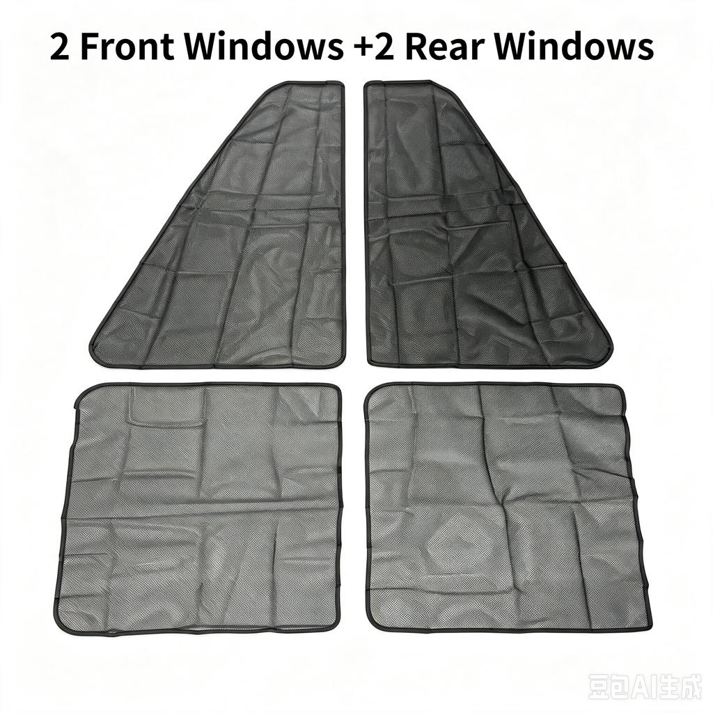 Magnetic Car Side Window Mesh Sunshade With 6 Magnets Anti-UV Heat Insulation Privacy Car Window Curtain
