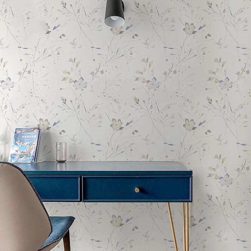 Modern flower peeling wallpaper natural flower self-adhesive wallpaper waterproof detachable leaf wallpaper home decor