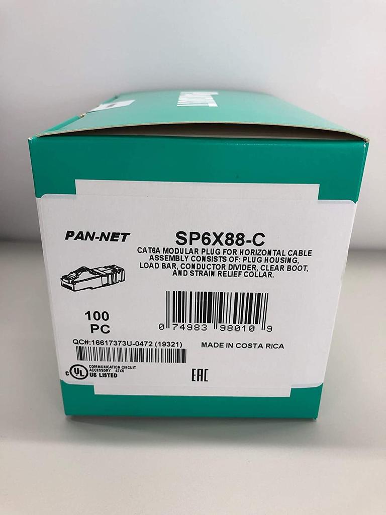 Panduit Modular Plug LAN Connector Category 6A 100 Pieces SP6X88-C