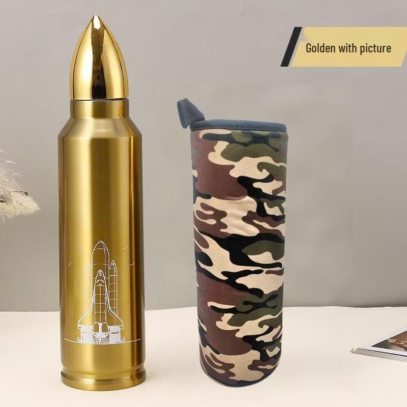 Creative Thermos 304 Stainless Steel Insulated Water Bottle for Outdoor Sports – Portable with Logo Printing Option