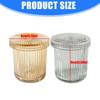 Pack Of 2 Glass Cotton Swab Holders With Sealed Lids For Bathroom Countertop Organization And Dustproof Storage