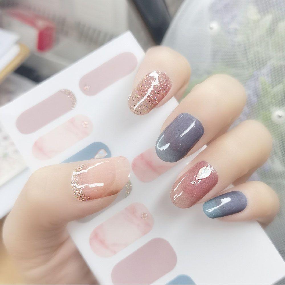 

DIY Наклейки для ногтей Самоклеящиеся наклейки для ногтей Nail Art Водяные знаки Полная обложка Наклейки для ногтей