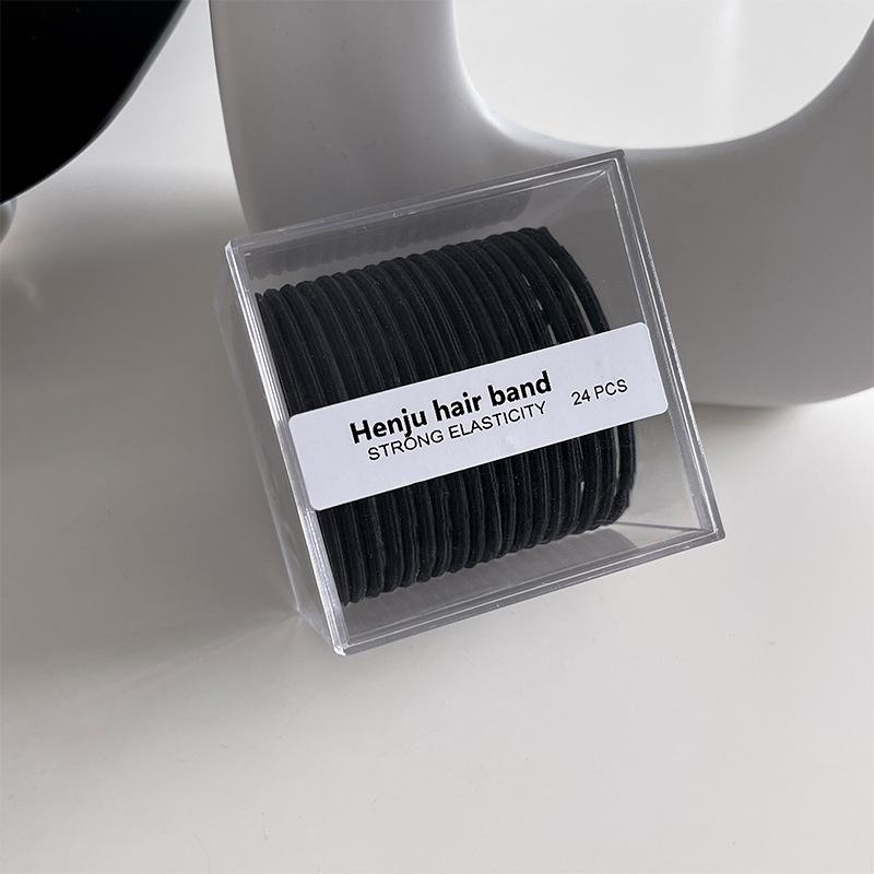 24 Haargummis werden mit einer hochwertigen Aufbewahrungsbox geliefert, nahtlose Haargummis, Stirnbänder, Lederbänder und Haarschmuck