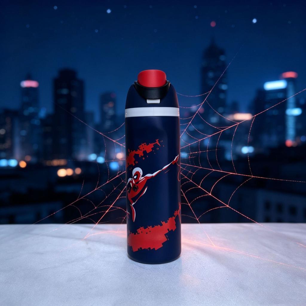 Owala Stainless Steel Insulated Cup Spider-man Portable Straw Cup Sports Water Bottle