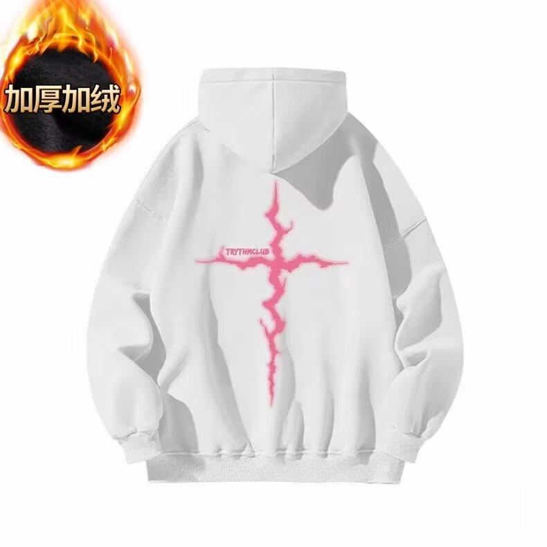 Retro-Pullover im Hong Kong-Stil für Herren, Frühling und Herbst, Kapuzenpullover für Herren, amerikanischer schwerer High Street-Ins-Mode-Marken-Baggy-Mantel