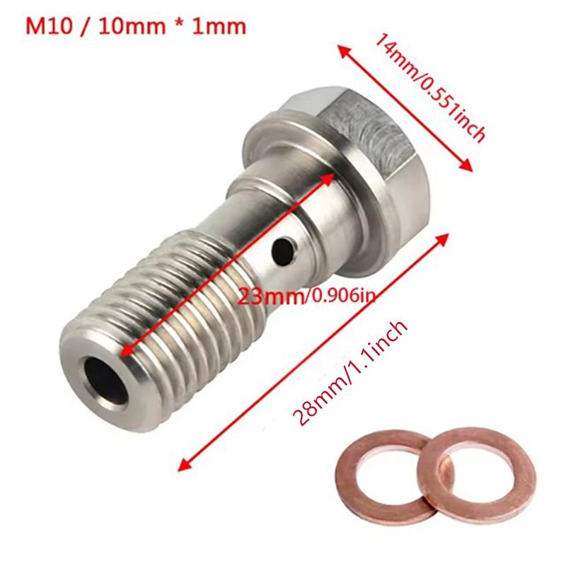 Motoraccessoires Remklauw Banjobout Ontluchtingsnippel M10X1.0MM/1.25MM Roestvrij Staal 304 voor yamaha ktm sherco