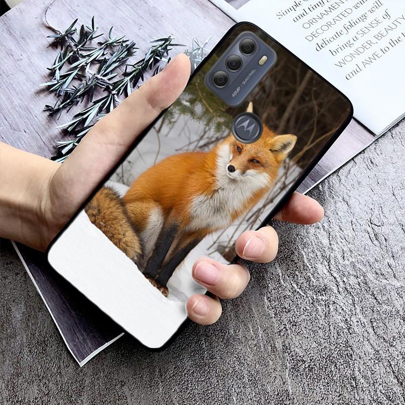 Phone Case For Moto G85 G55 G05 G14 G75 G31 G50 G10 G20 G30 G60 G13 G32 G84 G54 G53 G72 G24 Power Cute Fox